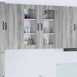 Sonata H Горен кухненски шкаф с рафт 2 pcs Сив Сонома 40 x 31 x 80 см - Bucătării modulare