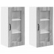 Sonata H Горен кухненски шкаф с рафт 2 pcs Сив Сонома 40 x 31 x 80 см