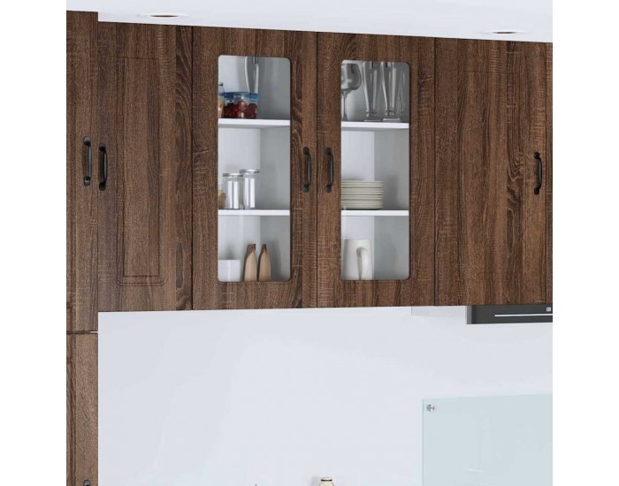 Sonata H Горен кухненски шкаф Кафяв дъб 40 x 31 x 80 см Инженерно дърво