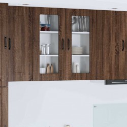 Sonata H Горен кухненски шкаф с рафт 2 pcs Кафяв дъб 40 x 31 x 80 см - Bucătării modulare
