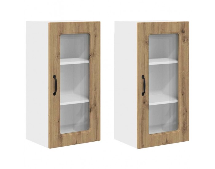 Sonata H Горен кухненски шкаф 2 pcs Дъб 40 x 31 x 80 см Инженерно дърво