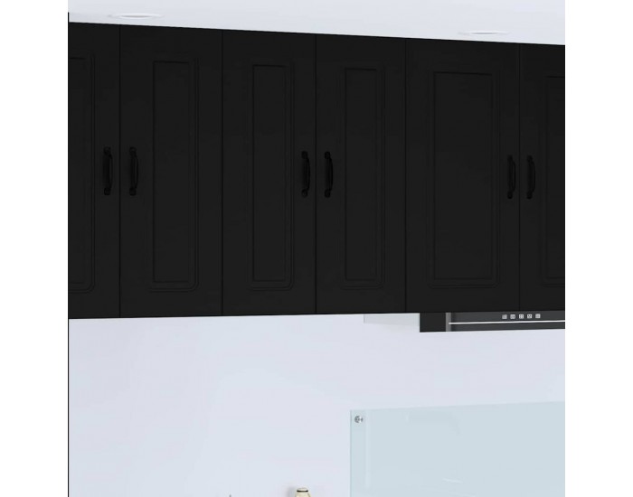 Sonata H Горен кухненски шкаф с рафт с врата 2 pcs Черно 30 x 31 x 80 см