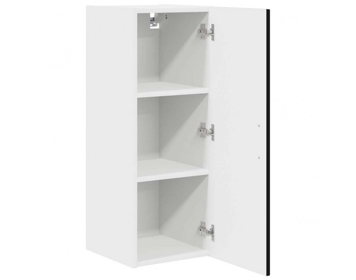 Sonata H Горен кухненски шкаф с рафт с врата 2 pcs Черно 30 x 31 x 80 см