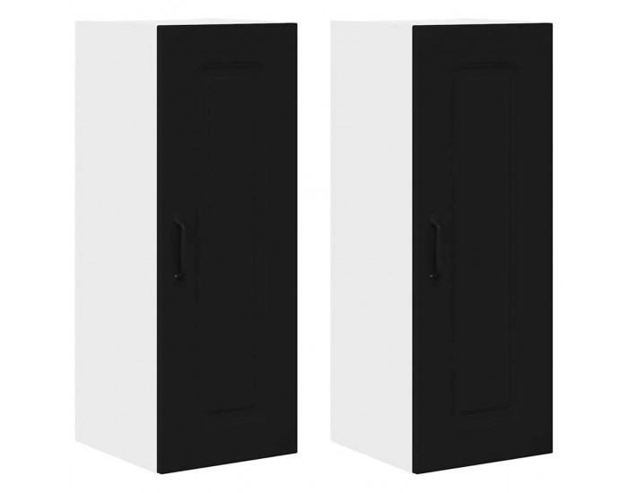 Sonata H Горен кухненски шкаф с рафт с врата 2 pcs Черно 30 x 31 x 80 см