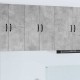 Sonata H Горен кухненски шкаф с рафт Циментено сиво 30 x 31 x 80 см