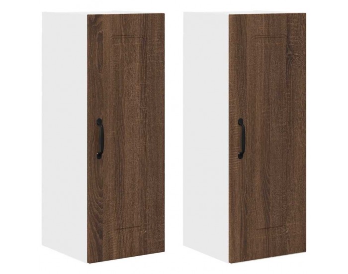 Sonata H Горен кухненски шкаф с рафт 2 pcs Кафяв дъб 30 x 31 x 80 см