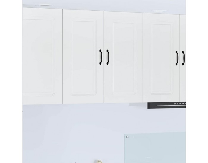 Sonata H Горен кухненски шкаф с рафт Лъскаво бяло 80 x 31 x 80 см