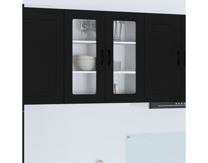 Sonata H Горен кухненски шкаф Черно 80 x 31 x 80 см Инженерно дърво