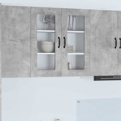 Sonata H Горен кухненски шкаф с рафт Циментено сиво 80 x 31 x 80 см - Bucătării modulare