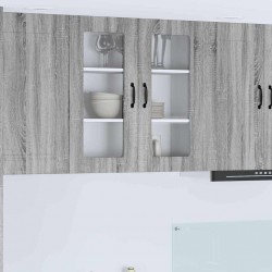 Sonata H Горен кухненски шкаф Сив Сонома 80 x 31 x 80 см Инженерно дърво - Bucătării modulare