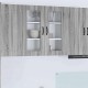 Sonata H Горен кухненски шкаф Сив Сонома 80 x 31 x 80 см Инженерно дърво