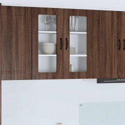 Sonata H Горен кухненски шкаф Кафяв дъб 80 x 31 x 80 см Инженерно дърво - Bucătării modulare