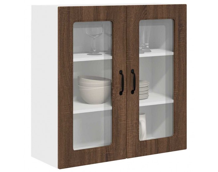 Sonata H Горен кухненски шкаф Кафяв дъб 80 x 31 x 80 см Инженерно дърво