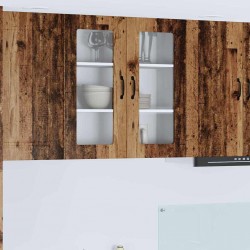 Sonata H Горен кухненски шкаф с рафт с врата Старо дърво 80 x 31 x 80 см - Bucătării modulare