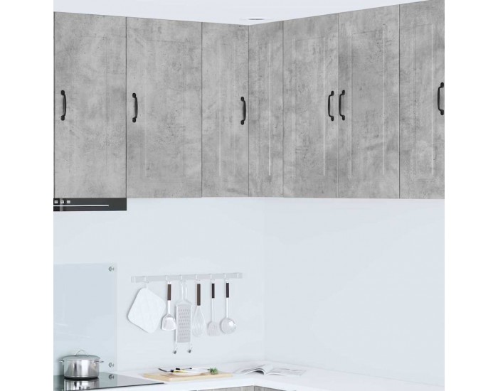 Sonata H Горен кухненски шкаф с рафт Циментено сиво 57 x 57 x 80 см