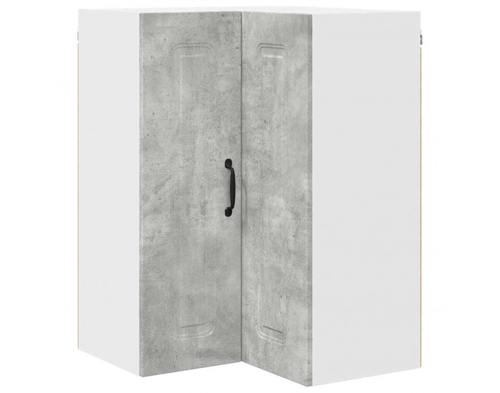 Sonata H Горен кухненски шкаф с рафт Циментено сиво 57 x 57 x 80 см