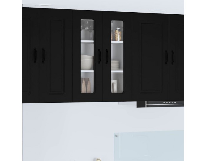Sonata H Горен кухненски шкаф Черно 60 x 31 x 80 см Инженерно дърво