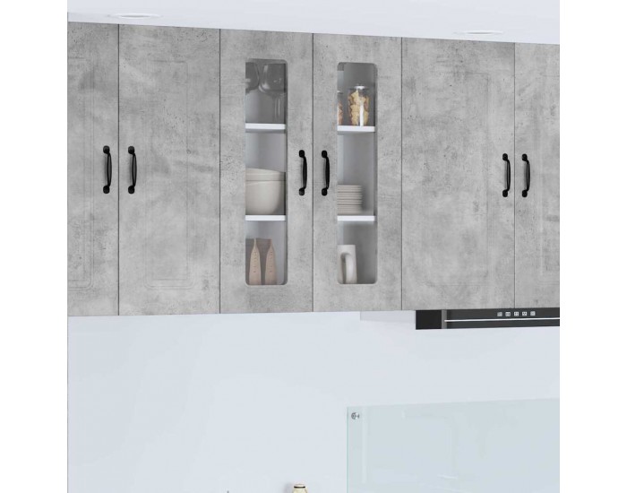 Sonata H Горен кухненски шкаф с рафт Циментено сиво 60 x 31 x 80 см