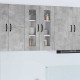 Sonata H Горен кухненски шкаф с рафт Циментено сиво 60 x 31 x 80 см