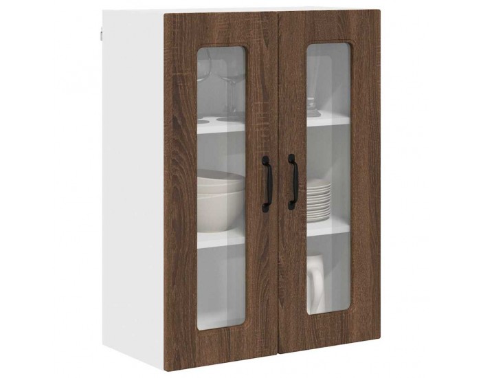 Sonata H Горен кухненски шкаф Кафяв дъб 60 x 31 x 80 см Инженерно дърво