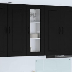 Sonata H Горен кухненски шкаф Черно 40 x 31 x 100 см Инженерно дърво - Bucătării modulare