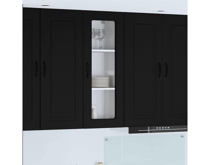 Sonata H Горен кухненски шкаф Черно 40 x 31 x 100 см Инженерно дърво