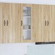 Sonata H Горен кухненски шкаф с рафт с врата Сонома дъб 40 x 31 x 100 см