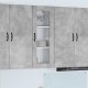 Sonata H Горен кухненски шкаф с рафт Циментено сиво 40 x 31 x 100 см