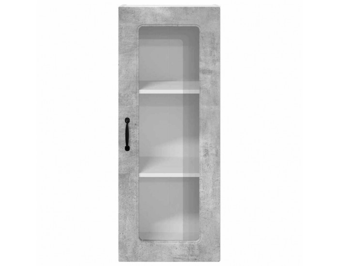 Sonata H Горен кухненски шкаф с рафт Циментено сиво 40 x 31 x 100 см