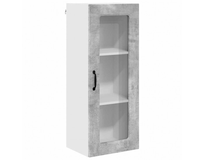 Sonata H Горен кухненски шкаф с рафт Циментено сиво 40 x 31 x 100 см