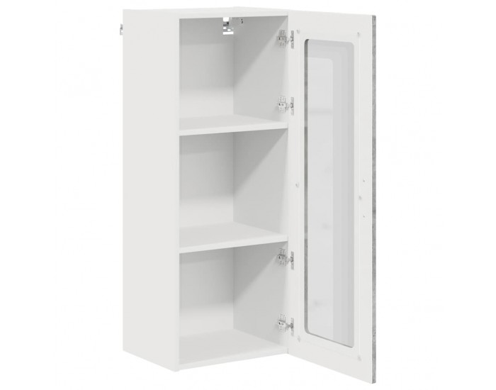 Sonata H Горен кухненски шкаф с рафт Циментено сиво 40 x 31 x 100 см