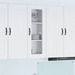 Sonata H Горен кухненски шкаф с рафт Лъскаво бяло 40 x 31 x 100 см - Bucătării modulare