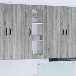 Sonata H Горен кухненски шкаф с рафт с врата Сив Сонома 40 x 31 x 100 см - Bucătării modulare