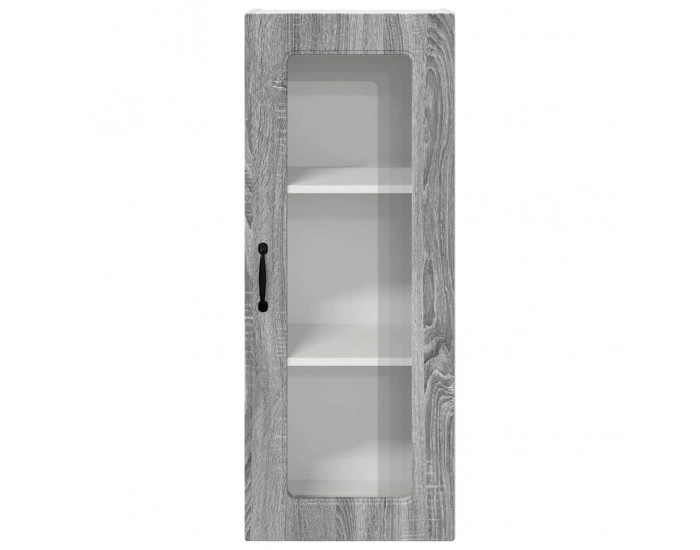 Sonata H Горен кухненски шкаф с рафт с врата Сив Сонома 40 x 31 x 100 см
