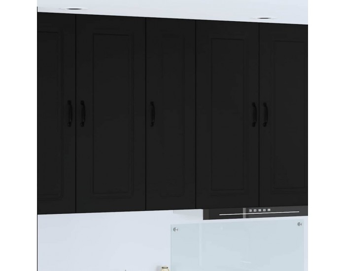 Sonata H Горен кухненски шкаф Черно 30 x 31 x 100 см Инженерно дърво