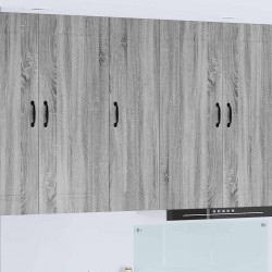 Sonata H Горен кухненски шкаф с рафт с врата Сив Сонома 30 x 31 x 100 см - Bucătării modulare