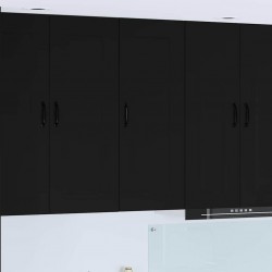 Sonata H Горен кухненски шкаф Черно 40 x 31 x 100 см Инженерно дърво - Bucătării modulare