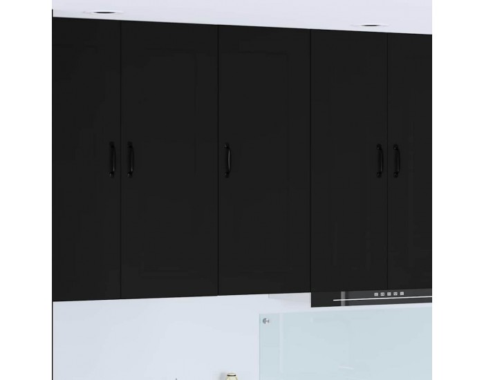Sonata H Горен кухненски шкаф Черно 40 x 31 x 100 см Инженерно дърво