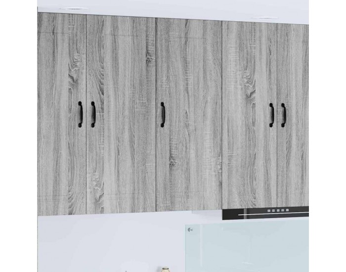 Sonata H Горен кухненски шкаф с рафт с врата Сив Сонома 40 x 31 x 100 см