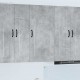 Sonata H Горен кухненски шкаф с рафт Циментено сиво 50 x 31 x 100 см