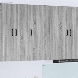 Sonata H Горен кухненски шкаф с рафт с врата Сив Сонома 50 x 31 x 100 см - Bucătării modulare