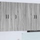 Sonata H Горен кухненски шкаф с рафт с врата Сив Сонома 50 x 31 x 100 см
