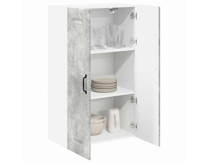 Sonata H Горен кухненски шкаф с рафт Циментено сиво 60 x 31 x 100 см