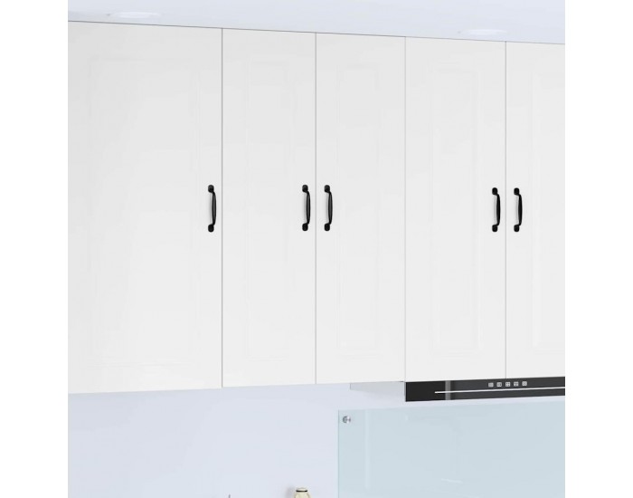 Sonata H Горен кухненски шкаф с рафт Лъскаво бяло 60 x 31 x 100 см
