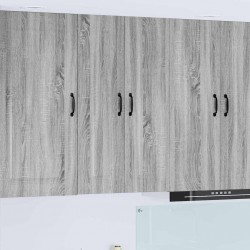 Sonata H Горен кухненски шкаф с рафт с врата Сив Сонома 60 x 31 x 100 см - Bucătării modulare
