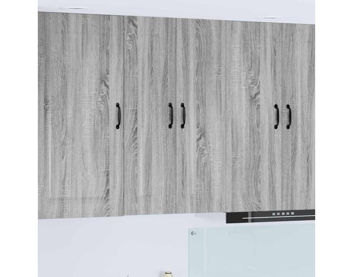 Sonata H Горен кухненски шкаф с рафт с врата Сив Сонома 60 x 31 x 100 см