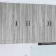 Sonata H Горен кухненски шкаф с рафт с врата Сив Сонома 60 x 31 x 100 см