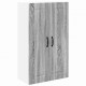 Sonata H Горен кухненски шкаф с рафт с врата Сив Сонома 60 x 31 x 100 см