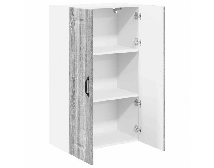 Sonata H Горен кухненски шкаф с рафт с врата Сив Сонома 60 x 31 x 100 см