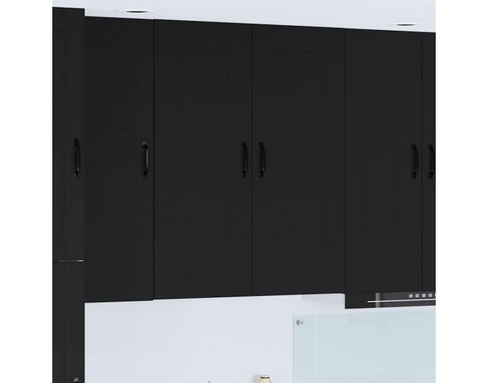 Sonata H Горен кухненски шкаф Черно 80 x 31 x 100 см Инженерно дърво